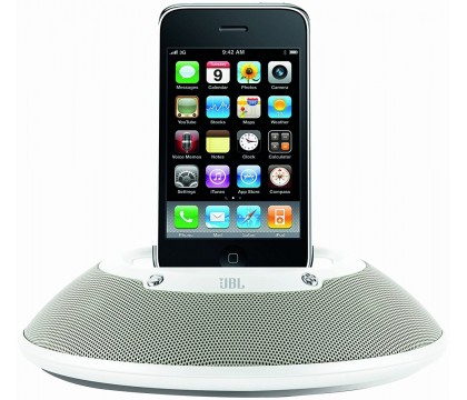 JBL ONSTAGEMICRO PORTABLE SPEAKER SYSTEM FOR IPOD, WHITE