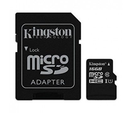 كينجستون (SDCS/16GB) كارت ميمورى مايكرو إس دى الفئة 10 وذو مساحة 16 جيجا بايت