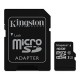 كينجستون (SDCS/16GB) كارت ميمورى مايكرو إس دى الفئة 10 وذو مساحة 16 جيجا بايت