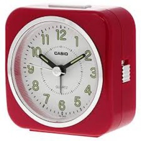 CASIO TQ-143S-4D ANALOG CLOCK, RED