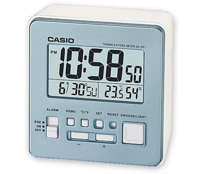 CASIO DQ-981-2DF DIGITAL CLOCK, PEARL BLUE