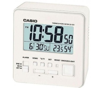 CASIO DQ-981-7 DIGITAL CLOCK, White