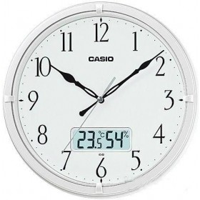 كاسيو (IC-02-7DF) ساعة حائط, ذو لون أبيض