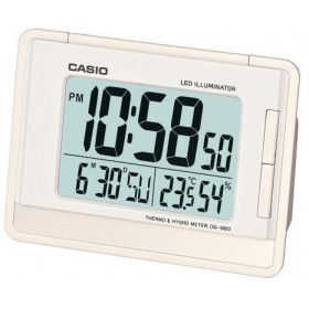 CASIO DQ-980-7D DIGITAL CLOCK, WHITE