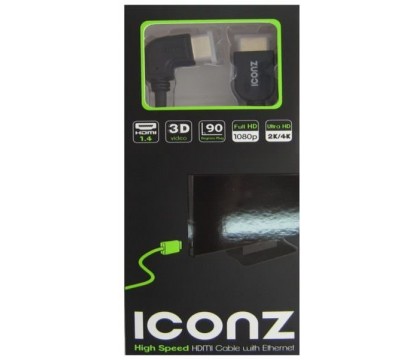 ICONZ IMN-HC22 HD CABLE 1.8M 90 DEGREES 3D 4K, BLACK