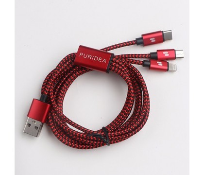 Puridea L10 3 in 1 Cable, Red