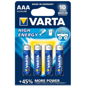 Varta 04903 Alkaline Batteries -AAA (4-Pack)