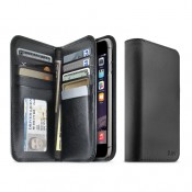 iLuv AI6PJSTY JSTYLE - PREMIUM LEATHER WALLET CASE FOR IPHONE 6 PLUS Black