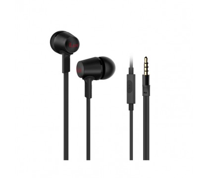 iLuv CITYLIGHTSBK Deep Bass In-Ear Metal Earphones with Mic and Remote - Black