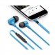 iLuv CITYLIGHTSBL Deep Bass In-Ear Metal Earphones with Mic and Remote - Blue