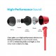 iLuv CITYLIGHTSRD Deep Bass In-Ear Metal Earphones with Mic and Remote - Red