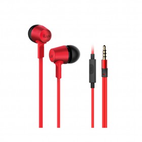 iLuv CITYLIGHTSRD Deep Bass In-Ear Metal Earphones with Mic and Remote - Red