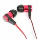 OMEGA FH2110 FREESTYLE NOISE ISOLATING EARPHONES+MIC FLATCABLE-RED/BLACK