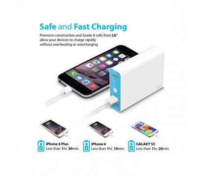 iLuv MYPOWER104 10400mah Portable Dual USB Port Charger Battery Pack Power Bank