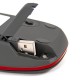 OMEGA OM-262 Mouse with HIDDEN RETRACTABLE CABLE-RED 
