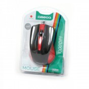 Omega OM-05R  MOUSE OPTICAL 3 MOUSE - 1000DPI-USB-RED/BLACK