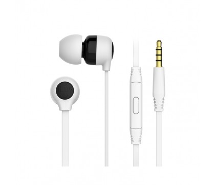 iLuv TSMORES Premium In-Ear Stereo Earphones with Mic and Remote - WHITE