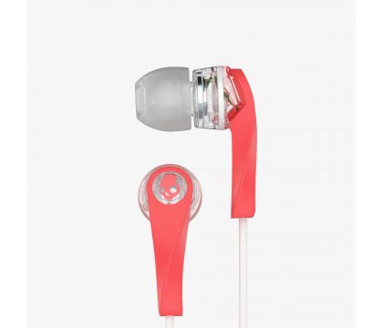 Skullcandy S2IKHY-476 Wink’D IN-EAR Headphones with Microphone and ear gels fits for Women , Clear/Coral