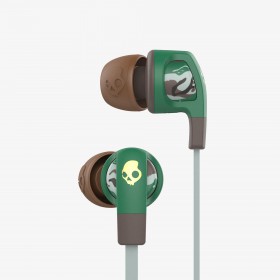 Skullcandy S2PGHY-492 Smokin Bud 2 In-ear Headphones with In-line Mic , Scout Camo/Brown/Gold 