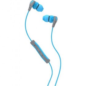 Skullcandy S2CDGY-401 Method In-Ear Sweat Resistant Sports Earbud, Blue/Gray