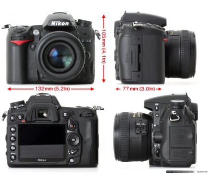 نيكون (D7000) كاميرا إحترافية مزودة بعدسة 18-55 ملم تقلل الإهتزاز وعدسة 70-300 ملم وفلاش خارجى SB400 + حقيبة + كارت ذاكرة 8 جيجا بايت