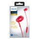 PHILIPS SHE8105RD/00 STEREO HEADPHONE WITH MIC, RED