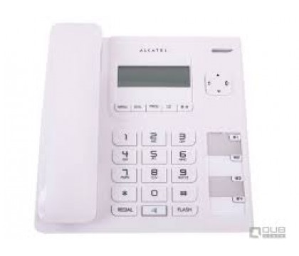 ألكاتيل (T56) هاتف منزلى بالسلك مزود بخاصية إظهار رقم المتصل و ذو لون أبيض