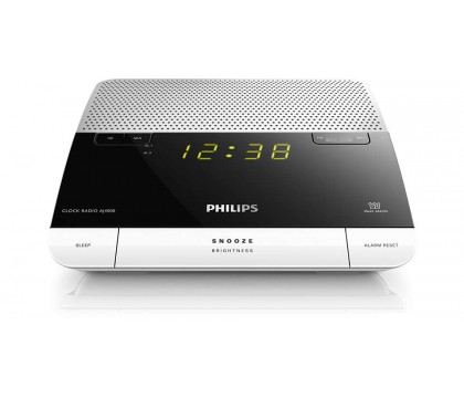 Philips AJ 4000B/05 Dual USB port for charging, FM, Analogue tuning, Dual alarm, Time & alarm backup 