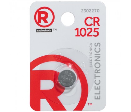 RadioShack CR1025  3V/30mAh Lithium Coin Cell Battery
