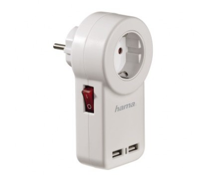 Hama 00108864 USB Socket Adapter with Switch 