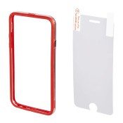 Hama 00135152 EDGE PROTECTOR COVER FOR IPHONE 6 plus and SCREEN Protecto , RED