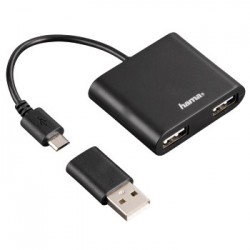 Hama 00054140 USB 2.0 OTG HUB 1:2 FOR SMARTPHONE/TABLET/PC
