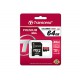 Transcend TS64GUSDU1 MicroSDXC/SDHC 64G Class 10 UHS-I 300x (Premium) With adapter