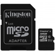 كينجستون (SDC10G2/32GB) كارت ميمورى مايكرو إس دى سعة 32 جيجا بايت ومزود بأدابتر