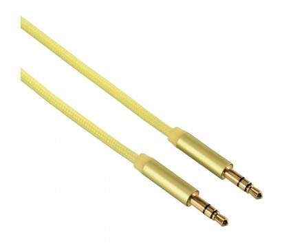 Hama 00124423 Color Connecting Cable 2x 3.5 mm Plug ,1.5m , yellow