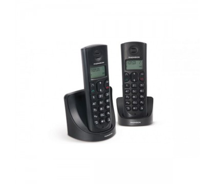 طومسون (TH-103D2BK) تليفون لاسلكى مزود بسماعة إضافية ذو لون أسود