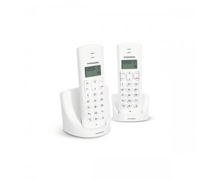 Thomson TH-103D2WE AMBER Black Dect Phone - Duo , White