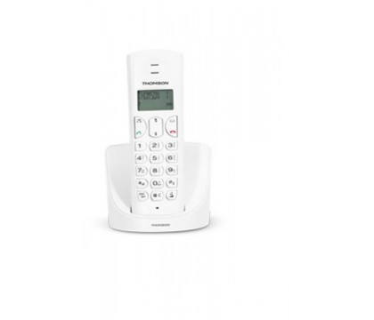 Thomson TH-103DWE AMBER Black Dect Phone , White