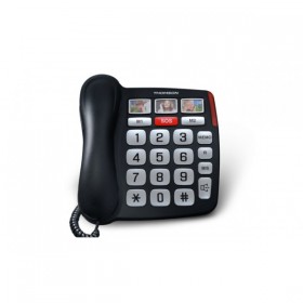 طومسون (TH-520FBLK) تليفون مزود بسلك ذو لون أسود
