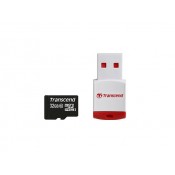 Transcend TS32GUSDHC10-P3 MicroSDHC Class 10 with P3 Card Reader (Premium)