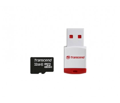 Transcend TS32GUSDHC10-P3 MicroSDHC Class 10 with P3 Card Reader (Premium)
