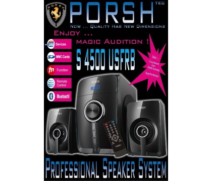 PORSH S 4500 USFRB SPEAKER BLUTOOTH 2.1 CH,USB,SD,FM