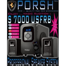 PORSH S 7000 USFRB SPEAKER BLUTOOTH 2.1 CH,USB, SD, FM