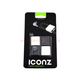 ICONZ IMN-CO2MKW CABLE ORGANIZR SQUARE BLACK/WHITE