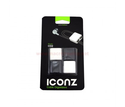 ICONZ IMN-CO2MKW CABLE ORGANIZR SQUARE BLACK/WHITE