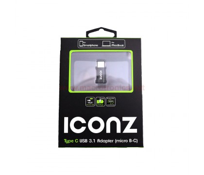 ICONZ IMN-UAMA01K Type C USB 3.1 Adapter (Micro B-C)BLK