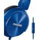 Philips SHL3065BL/00 Headphones with mic 32mm drivers/closed-back On-ear, Blue