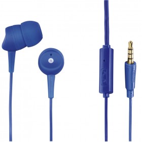 هاما (00137437) سماعة أذن مزودة بمايكروفون, ذات لون أزرق