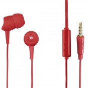 HAMA 00137438 BASIC IN-EAR HEADSET/MIC, RED