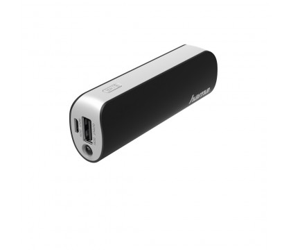 Hama 00173223 Pipe Power Pack, 2600 mAh, black/grey